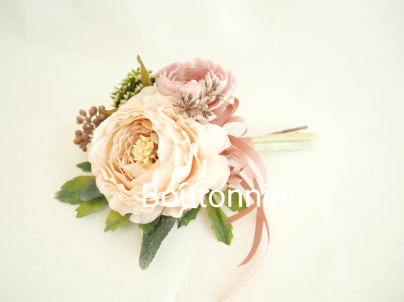 Wedding Bouquet & Boutonnier / Antique Pink 7枚目の画像