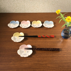 陶器の花豆皿【黄色パンジー】再販 7枚目の画像
