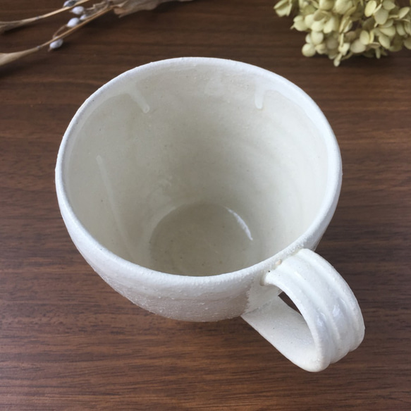 陶器の大きめマグカップ【粉引】 9枚目の画像