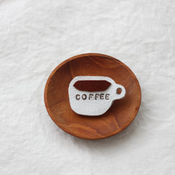 coffeeカップの革ブローチ 9枚目の画像