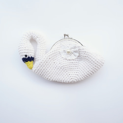 Dress-up Swan&#39;s Gamaguchi Mini Pouch 1 Swan 第6張的照片