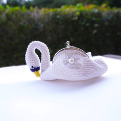 Dress-up Swan&#39;s Gamaguchi Mini Pouch 1 Swan 第10張的照片