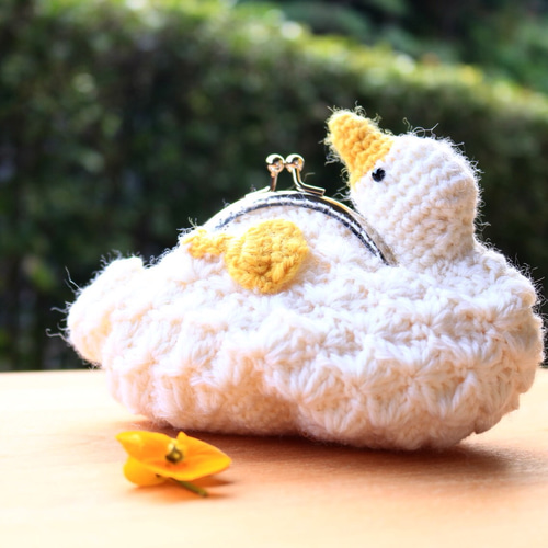 完売 アミィベアのがま口ポーチ】がま口 あみぐるみ 編みぐるみ あみぐるみ
