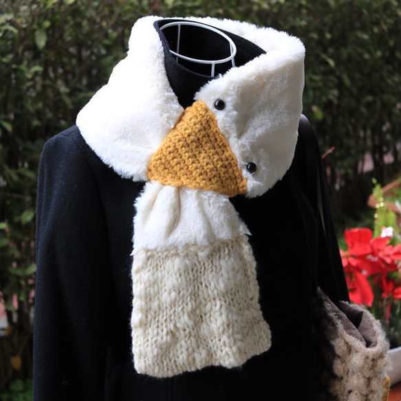 蓬鬆優質材料鴨圍巾生態毛皮 第5張的照片