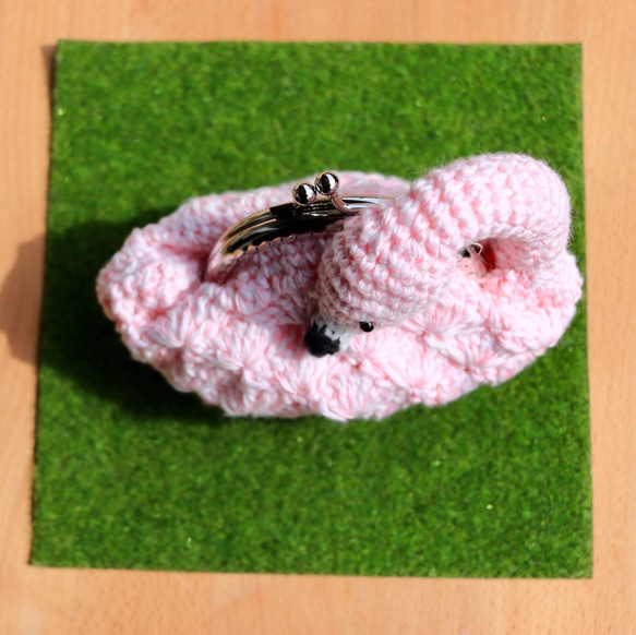 [定做] Flamingo Gamaguchi Mini Pouch 第3張的照片