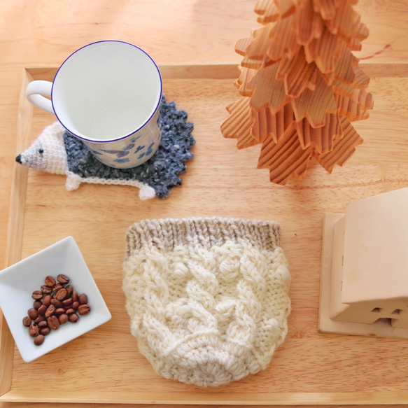[定制] Chemex 絞花針織咖啡舒適 3 杯蓋牛奶和冰坯布 第3張的照片