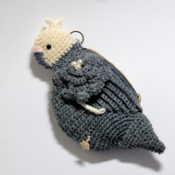 [定制] Cockatiel Mini Pouch Coin Purse White Face 第3張的照片