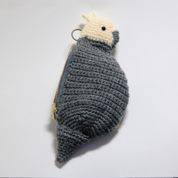 [定制] Cockatiel Mini Pouch Coin Purse White Face 第4張的照片