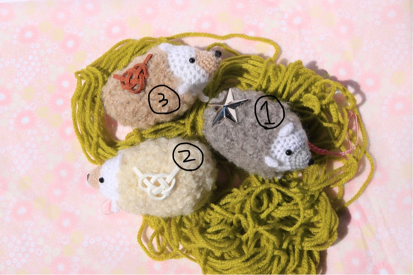 [1件]塔瓦拉（Tawara）刺猬Amigurumi包飾物 第3張的照片