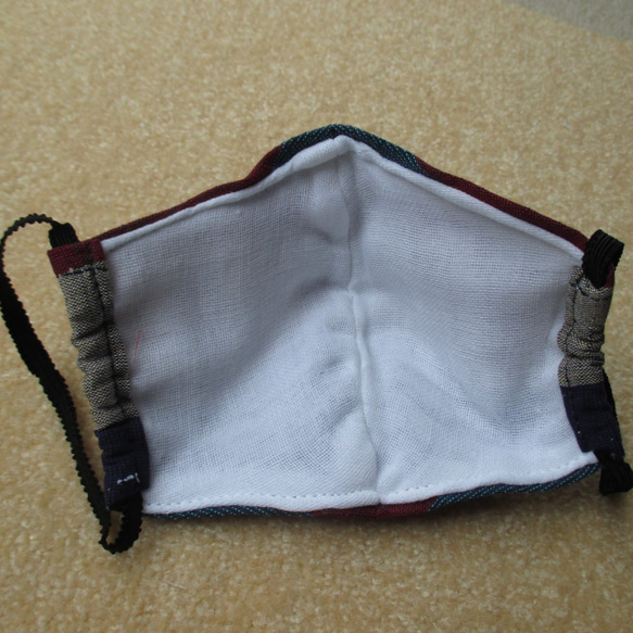 会津木綿使用の布マスク 4枚目の画像