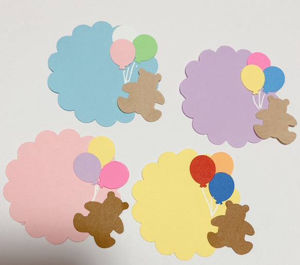 【再販38】　くまさんのメッセージカード 12枚 1枚目の画像