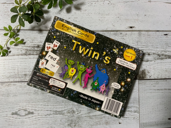 【送料無料】 ''Twin's''　英語 サイトワーズ フラッシュカード　知育カード 教材 3枚目の画像