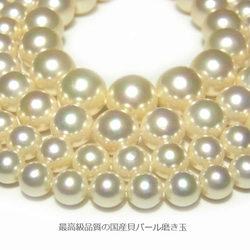 白色5mm球（散裝）40cm優質日本貝珍珠 第2張的照片