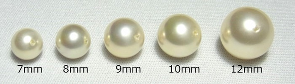 白色5mm球（散裝）40cm優質日本貝珍珠 第4張的照片