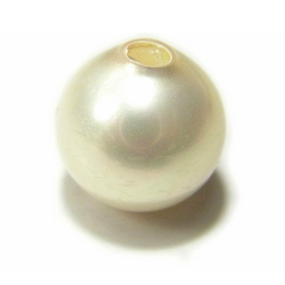 白色8mm圓珠單孔優質國產貝殼珍珠10顆 第2張的照片