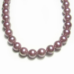 Japanese Shell Base Pearl Purple color 9mm 40cm length 第1張的照片