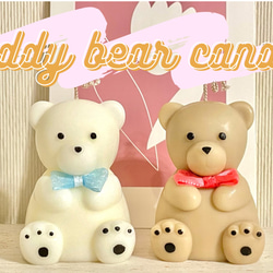 teddy bear candle♡韓国キャンドル 1枚目の画像