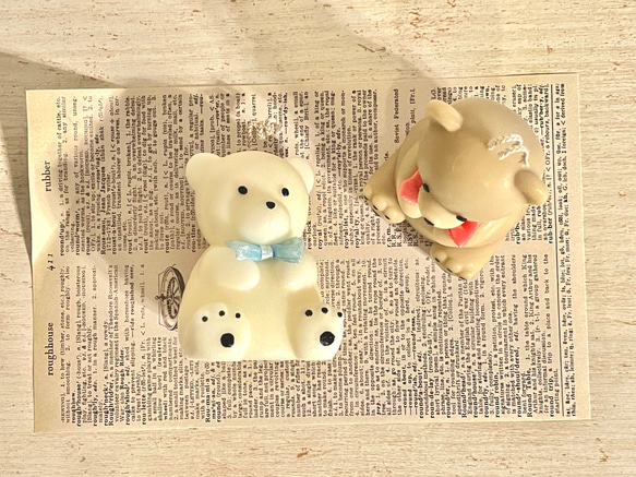 teddy bear candle♡韓国キャンドル 2枚目の画像