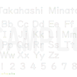 アルファベット ･ 数字 練習シート 【 名前 ＆ 書き順 入り♪ 】 3枚目の画像