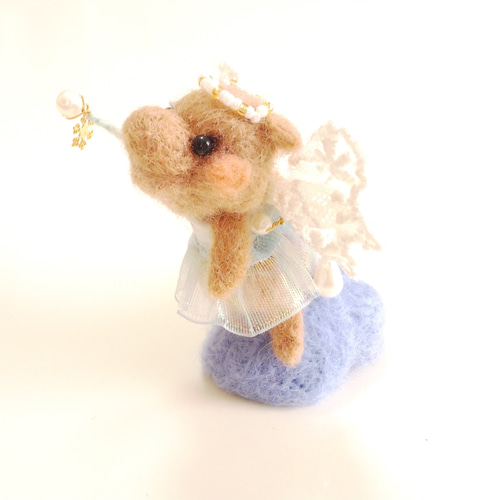カバの妖精～雪～ 羊毛フェルト sky-blue 通販 10929540｜Creema