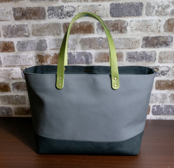 倉敷帆布8号とアルカンターラのトートバッグ サイズL トートバッグ