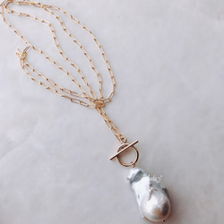 14kgf⌘baroque pearl necklace 2枚目の画像