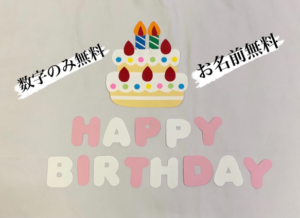 HAPPY BIRTHDAY  壁面飾りセット 3枚目の画像