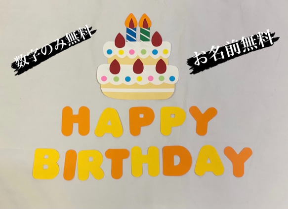 HAPPY BIRTHDAY  壁面飾りセット 4枚目の画像