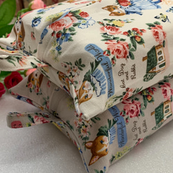 エコティッシュカバー☆マスクストッカー♪ そばかすキッズ・動物達とお花柄☆5カラー 6枚目の画像