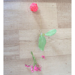 【送料無料】コットンリボンとお花のガーランド 4枚目の画像