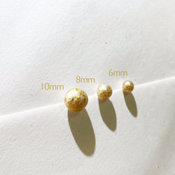 金箔淡水珍珠耳環 （一對） 第4張的照片