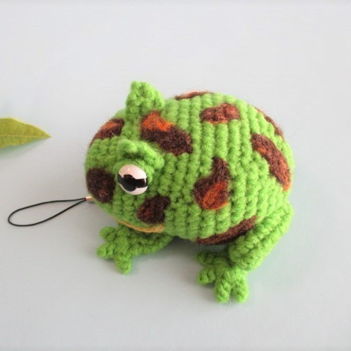 kiitigo*ツノガエル＊あみぐるみストラップ あみぐるみ kiitigo* 通販