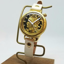 Coin（ローマ）ゴールド　コインをモチーフにした手作り腕時計　MADE　IN　JAPAN 6枚目の画像