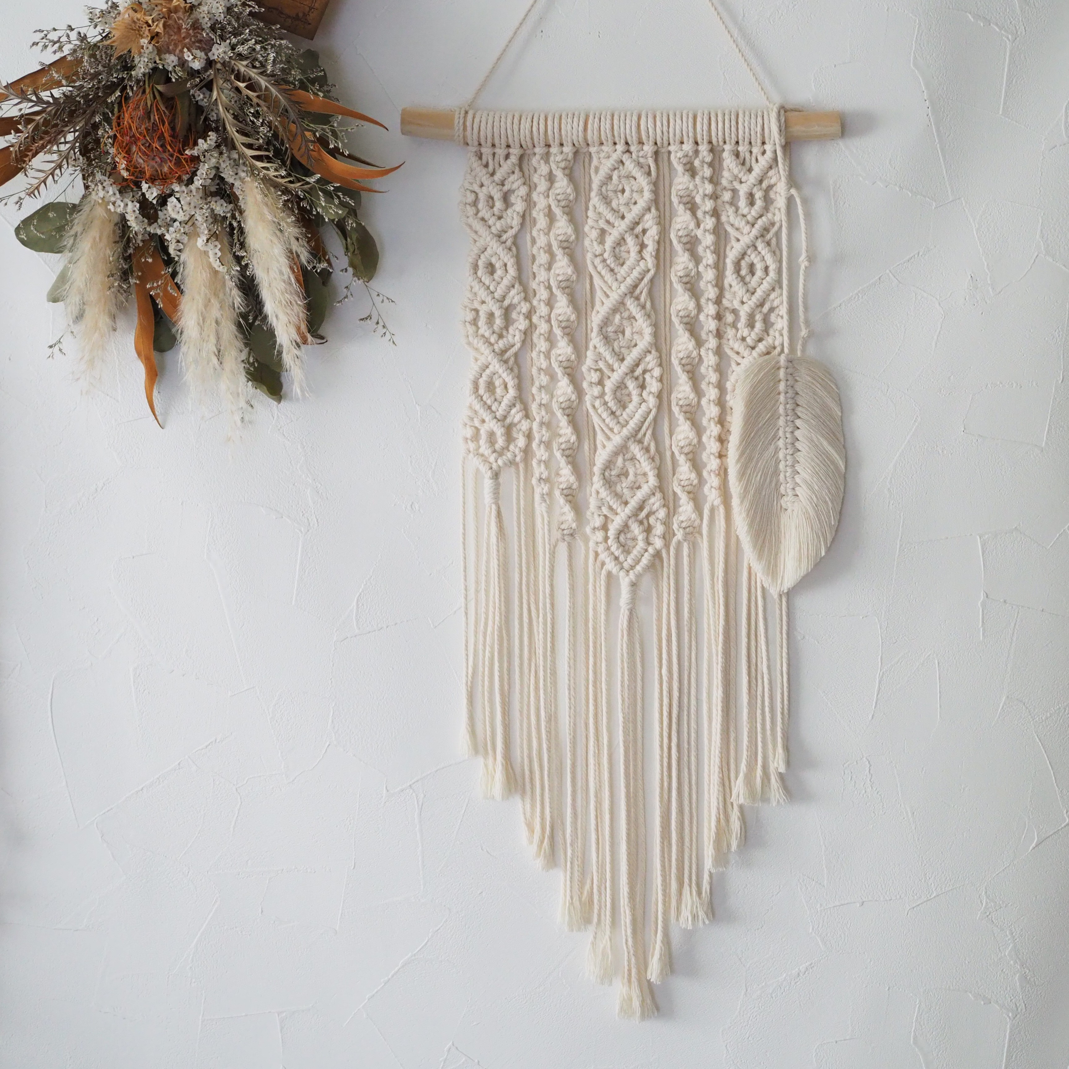 マクラメタペストリー 流木マクラメタペストリー #38 受注製作 タペストリー・壁掛け yuki