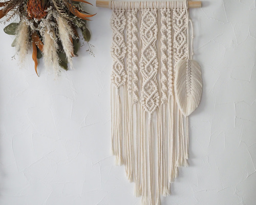 受注制作】マクラメタペストリー m-51 タペストリー・壁掛け leimy