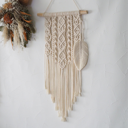 受注制作】マクラメタペストリー m-51 タペストリー・壁掛け leimy