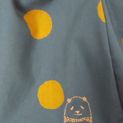 コロコロパンダ刺繍の2wayバッグ(大・グリーン) 3枚目の画像