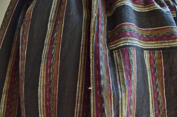 着物リメイク　木綿ギャザースカート　Ｊ-24 4枚目の画像