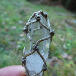 ヒマラヤ水晶　マクラメ　ネックレス　インド クル産 5枚目の画像