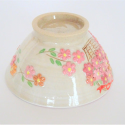 茶碗 篭からあふれるお花 6枚目の画像