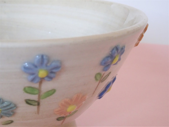 茶碗 春に咲くブルーの花 7枚目の画像