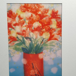 ヴェネチアの花瓶コピー送料無料ガッシュ画 3枚目の画像
