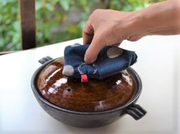 リネン　鍋つかみ　手のひらサイズ　へたれにくい　鍋敷き　鉄瓶　暮らしの道具 3枚目の画像