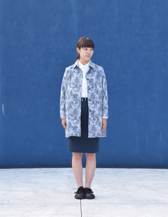 camouflage jacquard bansyuori coat 　迷彩ジャガードコート 1枚目の画像