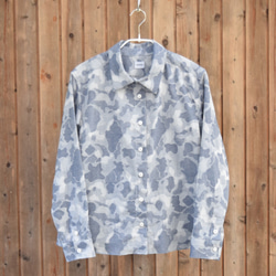 camouflage jacquard bansyuori ladies shirt　迷彩ジャガードシャツ 4枚目の画像