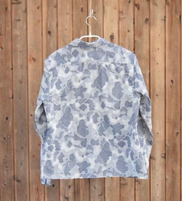 camouflage jacquard bansyuori ladies shirt　迷彩ジャガードシャツ 5枚目の画像