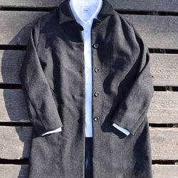 SALE. unisex wool melton coat 2枚目の画像