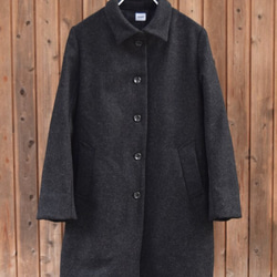 SALE. unisex wool melton coat 3枚目の画像