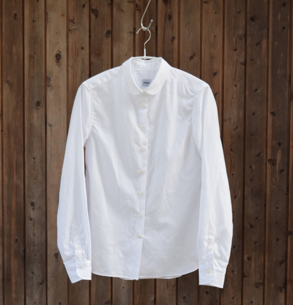 ladies shirt round collar 丸襟シャツ 4枚目の画像