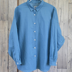 bansyuori  cotton/linen wide shirt コットン/リネン　ワイドシャツ 4枚目の画像